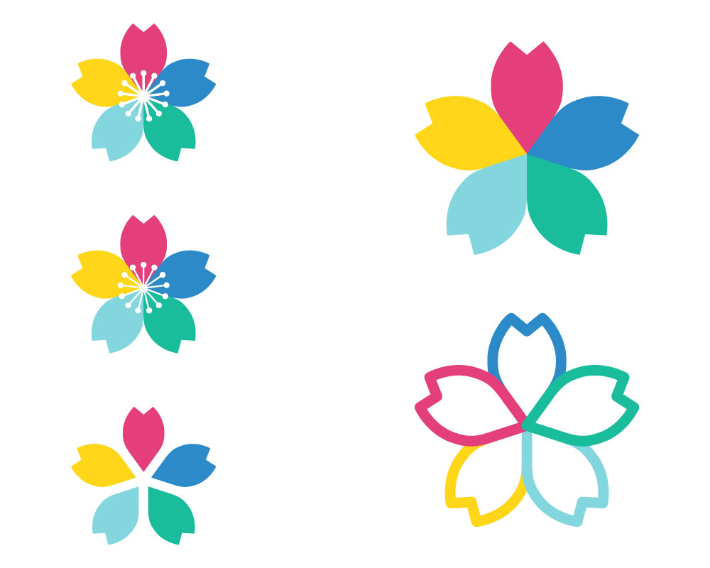 1000x800 Colorful, Elegant Logo Design For Flower Icon