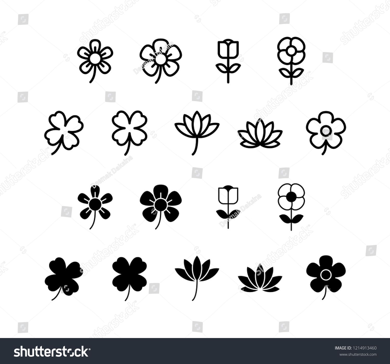 1500x1401 Flower Icon Design Flower, Clover, Plant, Leaf, Herbal, Icon