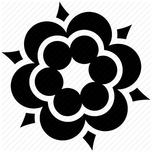 512x512 Black And White Flower Clipart