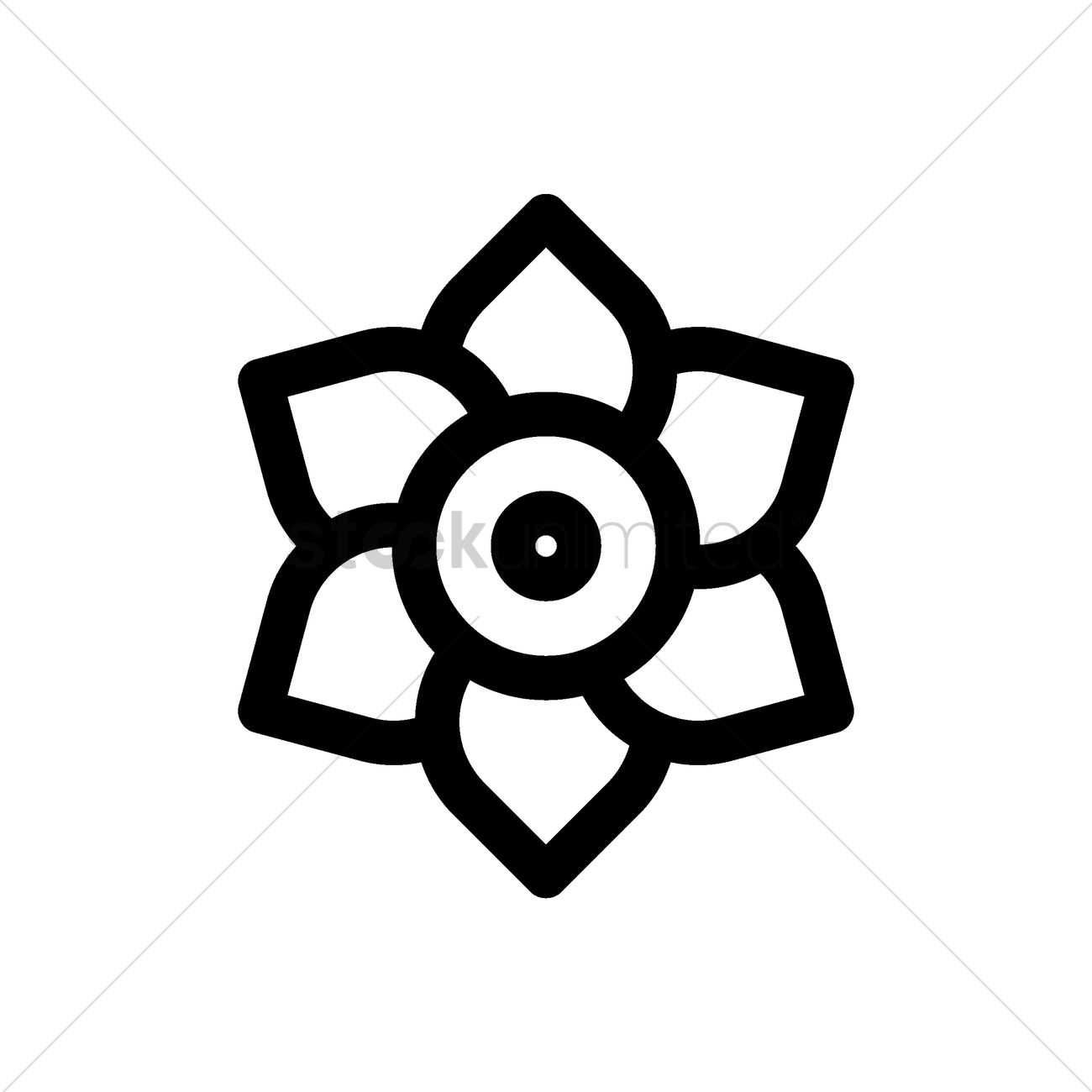 1300x1300 Chinese Lotus Flower Icon Vector Image