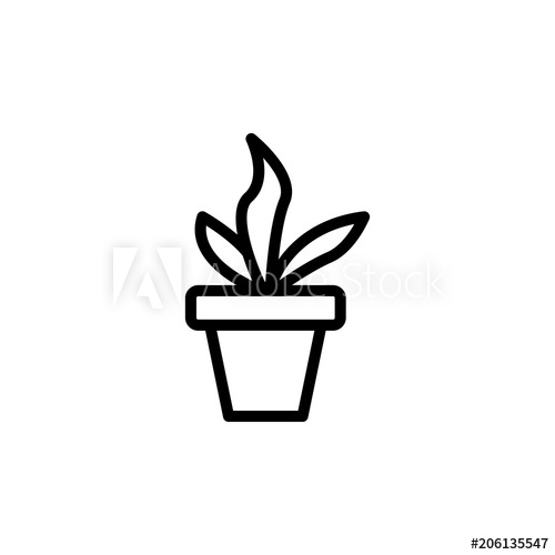 500x500 Plant In The Pot Icon Element Of Science Icon For Mobile Concept