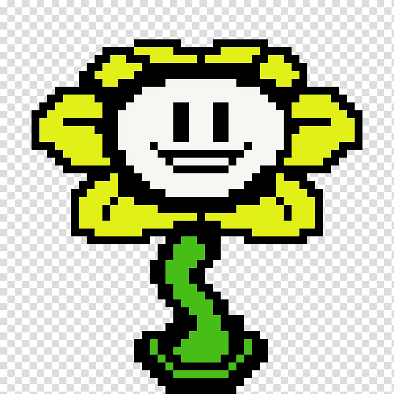 800x800 Undertale Pixel Art Flowey, Flower Bones Transparent Background