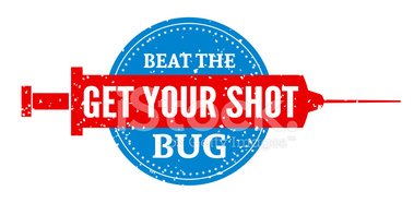 379x186 Flu Shot Stamp Icon Stock Vectors