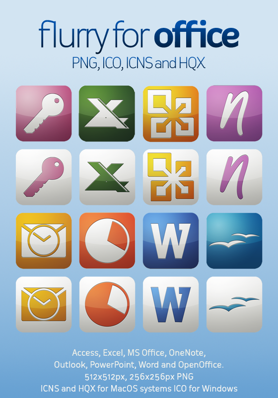 560x800 Flurry Icons For Office