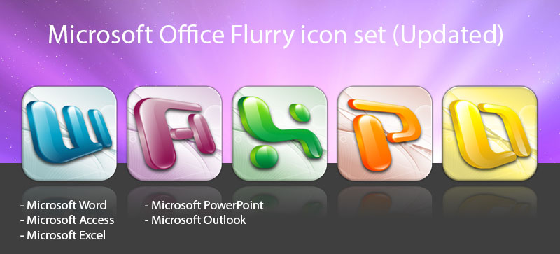800x363 Flurry Office Icon Set