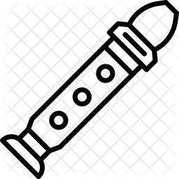 256x256 Flute Icon Of Line Style