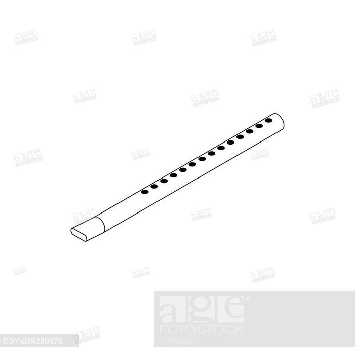 701x700 Flute Icon In Isometric Style Isolated On White Background