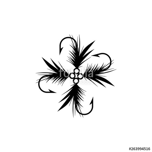 500x500 Graphic Fly Fishing Icon Or Logo Stock Photo And Royalty Free