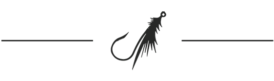 562x166 Fly Fishing Hook Icon Divider