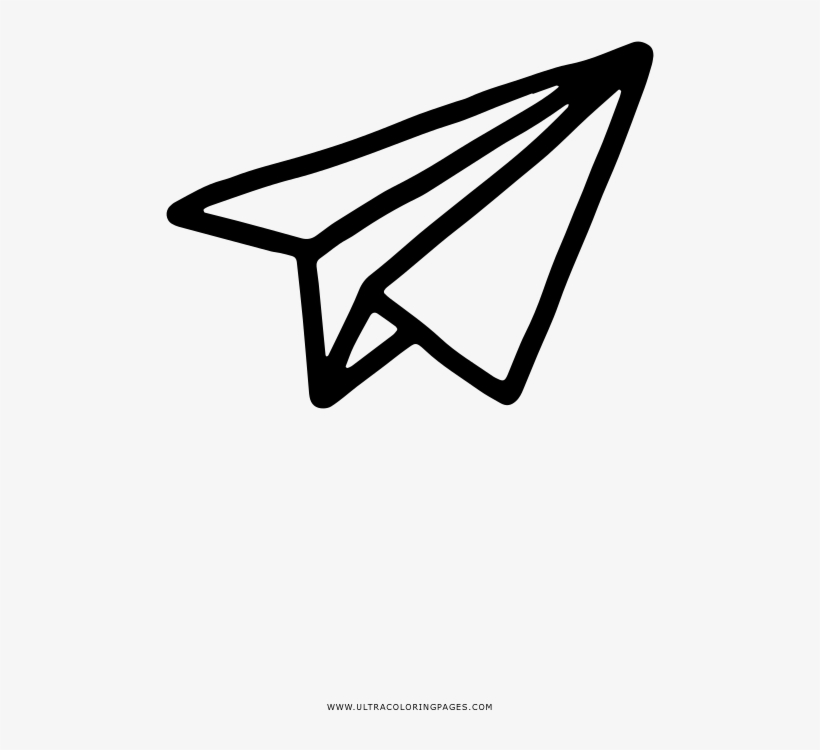 820x750 Paper Plane Coloring Page