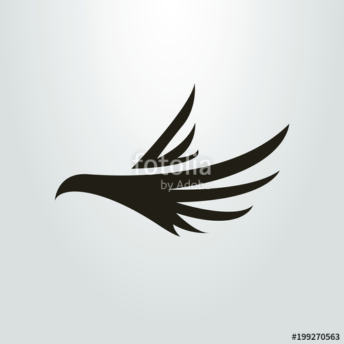 Black And White Abstract Icon Flying Bird Stock Image And Royalty 500x500 Black And White Abstract Icon Flying Bird Stock Image And Royalty