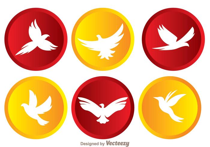 Vector Flying Bird In Circle Icons 700x490 Vector Flying Bird In Circle Icons