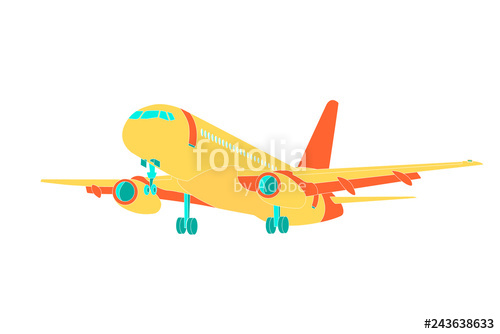 500x334 Airplane Icon Vector Illustration Airplane Flight Travel Symbol