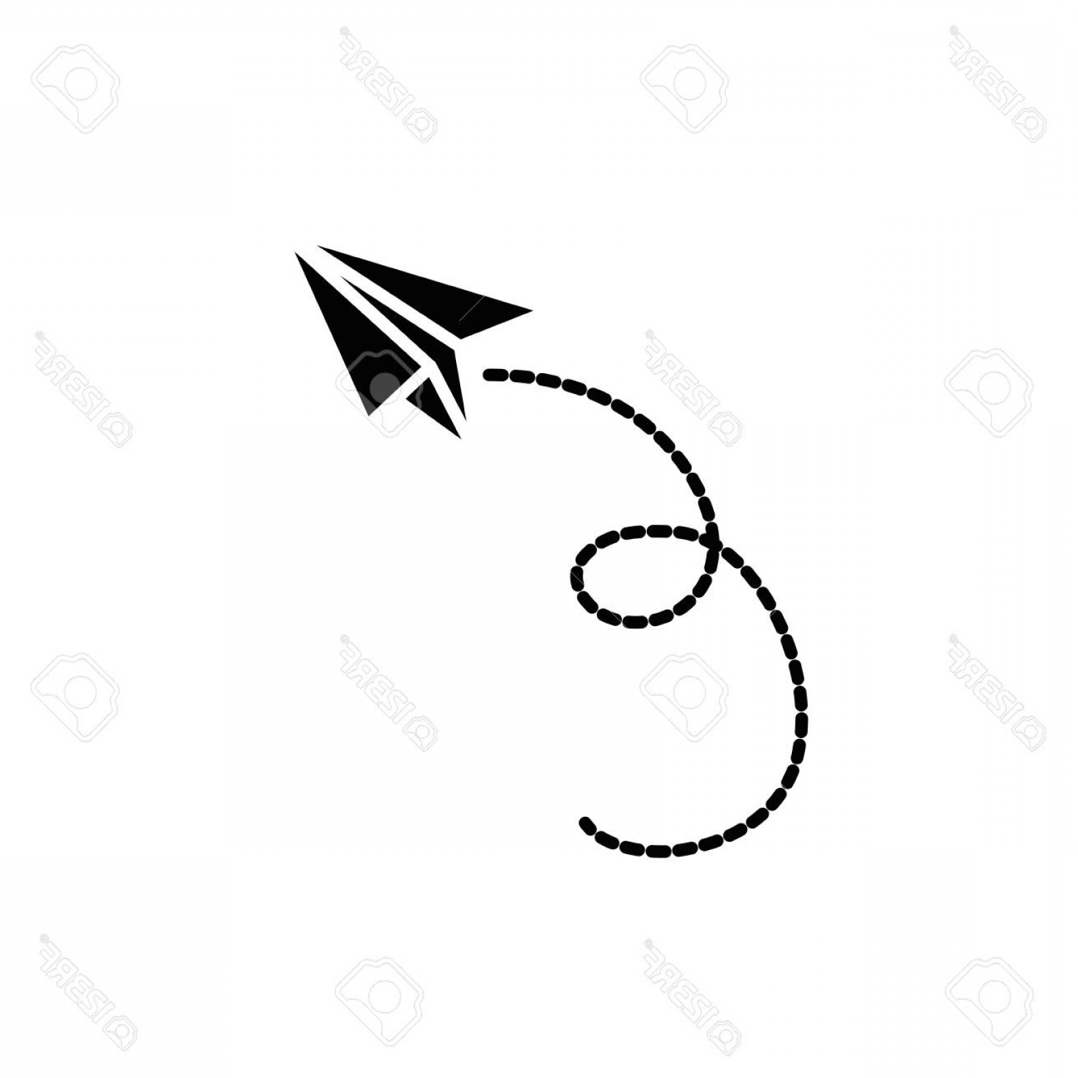 1560x1560 Photostock Vector Paper Plane Flying Icon Vector Illustration