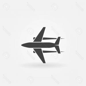 300x300 Photostock Vector Plane Icon Or Logo Vector Black Symbol Of Flying