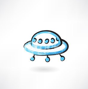 295x299 Flying Saucer Grunge Icon Premium Clipart