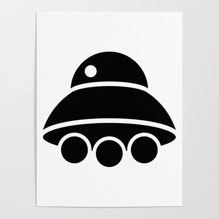 700x700 Flying Saucer Ufo Icon Poster