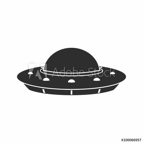 500x500 Ufo Flying Saucer Icon Isolated On White Background