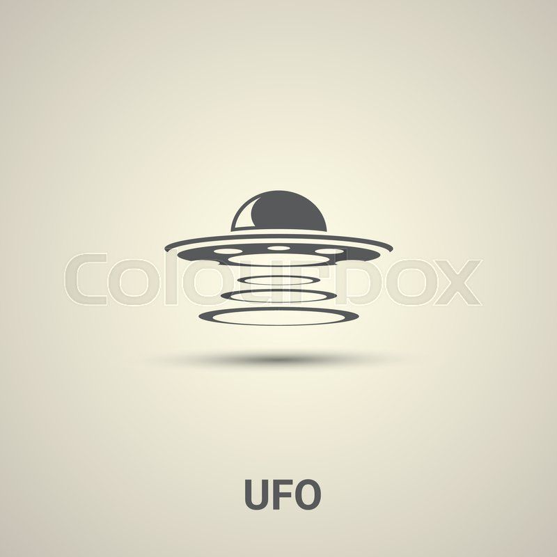 800x800 Ufo Flying Saucer Vector Icon Isolated Stock Vector