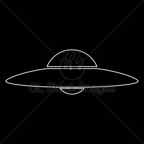500x500 Ufo Flying Saucer Icon Gl Stock Images