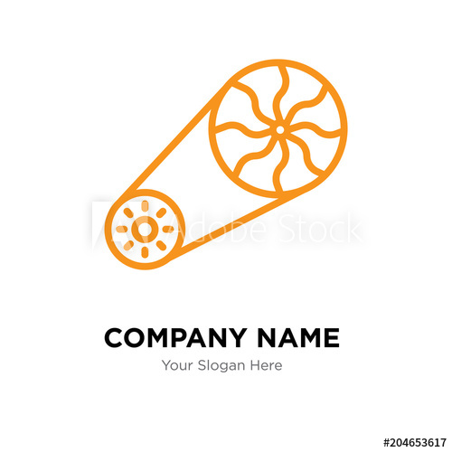 500x500 Flywheel Company Logo Design Template, Colorful Vector Icon