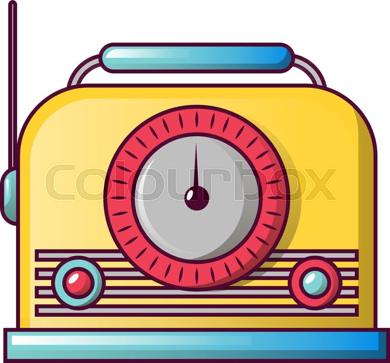 800x745 Vintage Fm Radio Icon Cartoon Of Stock Vector Colourbox