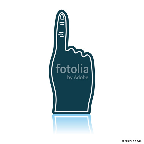 500x500 Fans Foam Finger Icon Stock Image And Royalty Free Vector