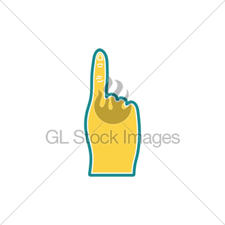 325x325 Fans Foam Finger Icon Gl Stock Images