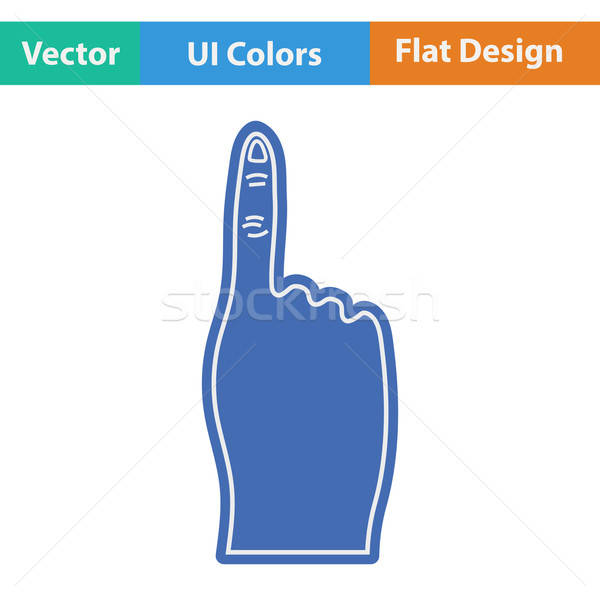 600x600 Fans Foam Finger Icon Vector Illustration Pavel Konovalov
