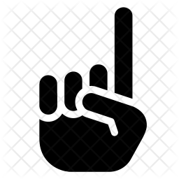 256x256 Foam Finger Icon Of Glyph Style