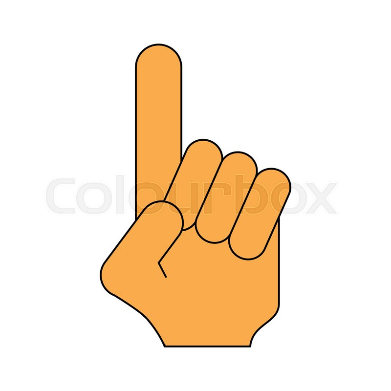 800x800 Foam Finger Icon Image Vector Stock Vector Colourbox