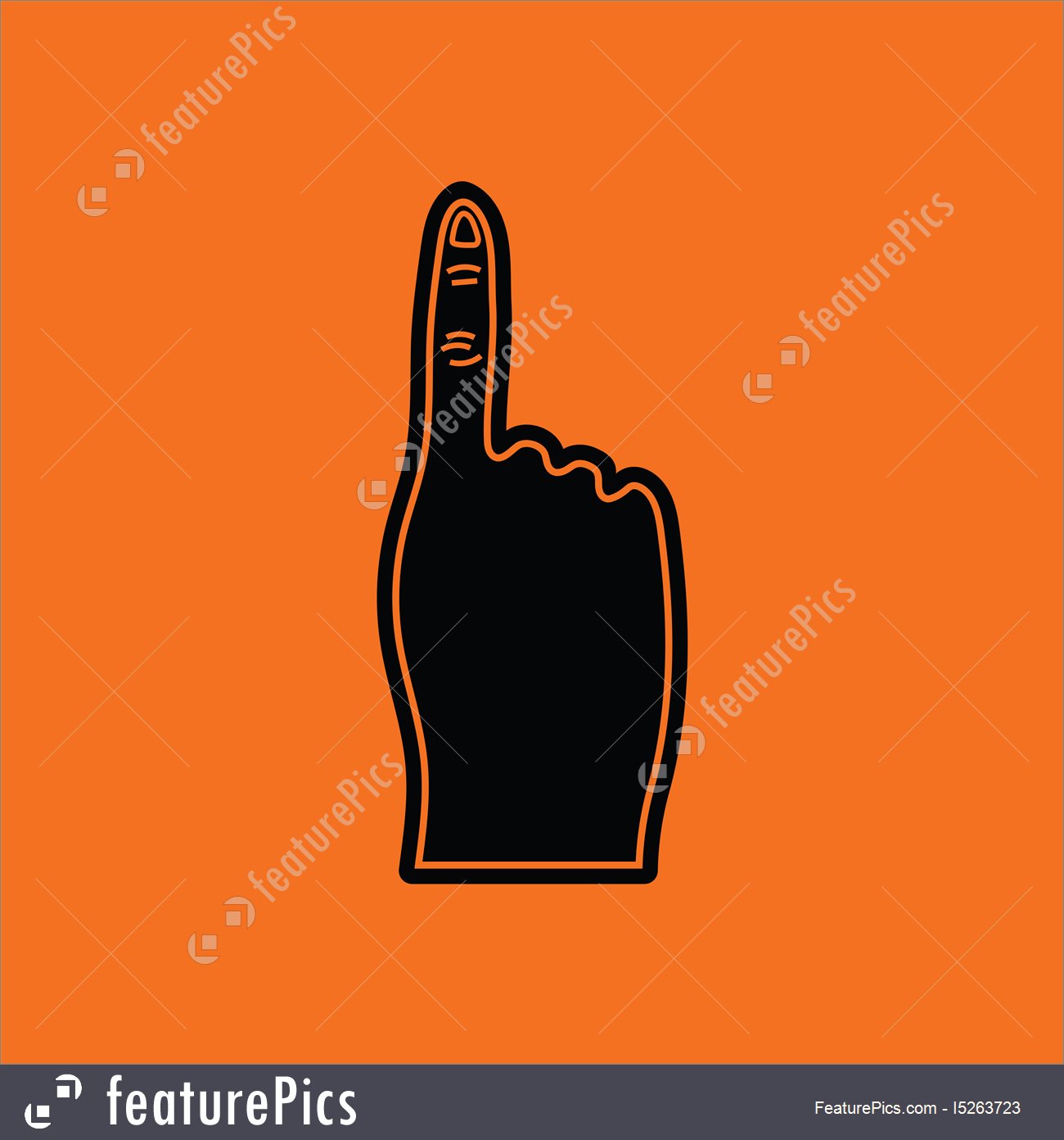 1300x1392 Illustration Of Fans Foam Finger Icon