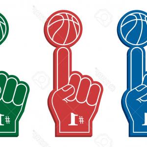 300x300 Photostock Vector Hand With Number One Index Finger Icon For Apps