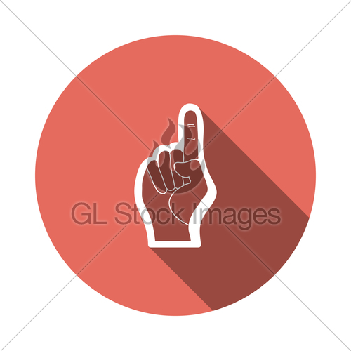 500x500 American Football Foam Finger Icon Gl Stock Images
