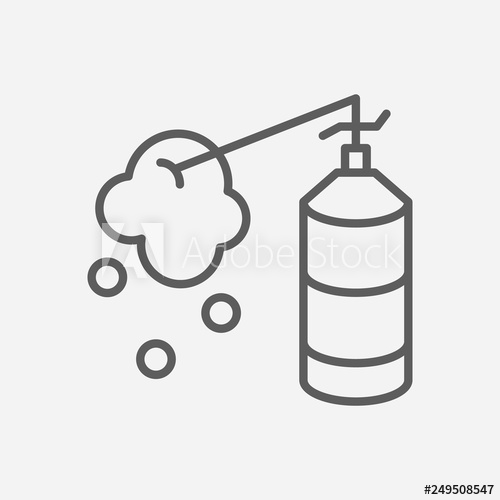 500x500 Construction Foam Icon Line Symbol Isolated Vector Illustration