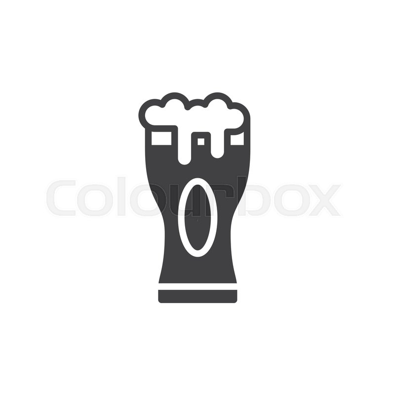 800x800 Beer Glass With Foam Icon Vector, Stock Vector Colourbox