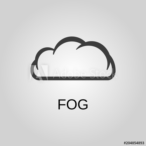 500x500 Fog Icon Fog Symbol Flat Design Stock