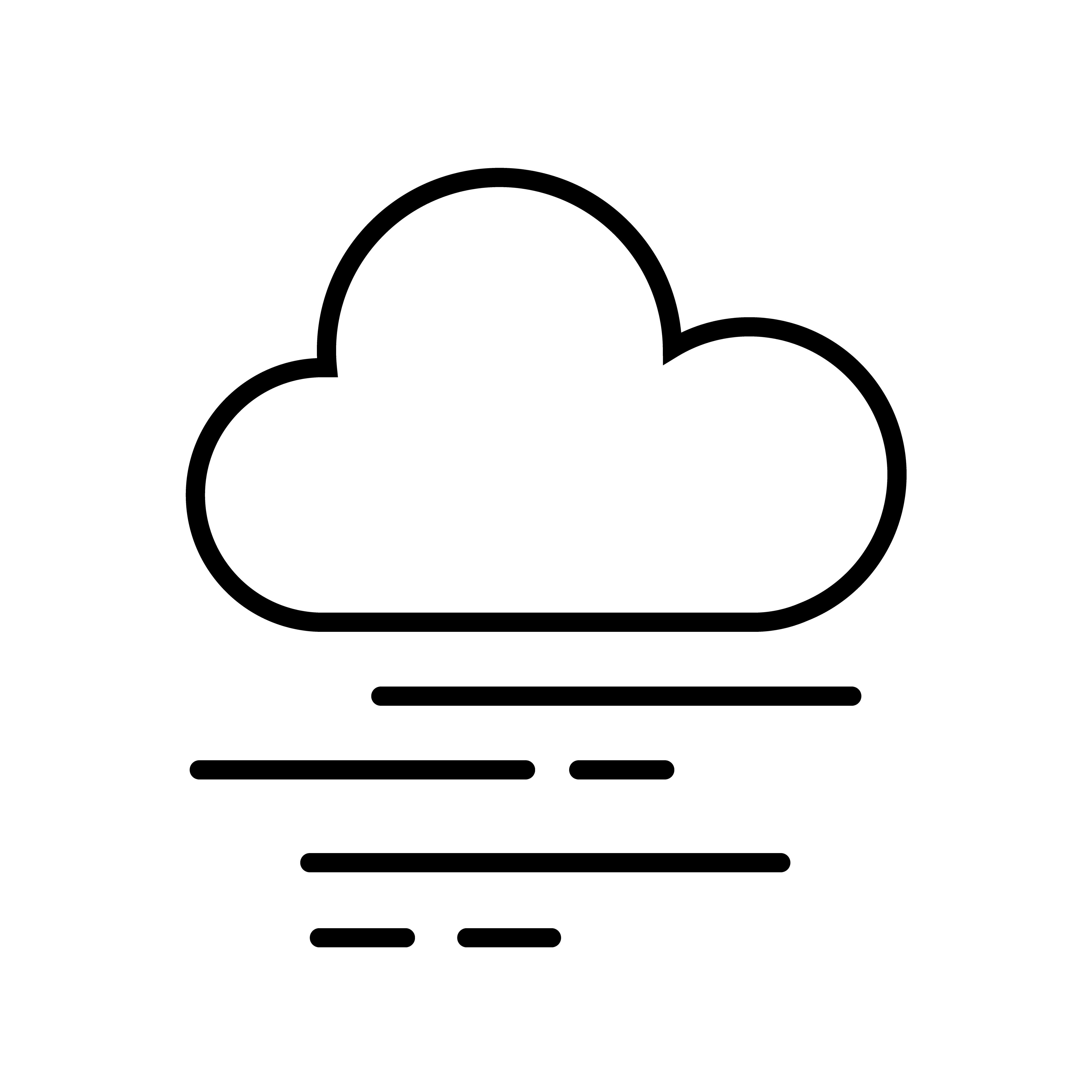5000x5000 Cloud And Fog Icon Vector