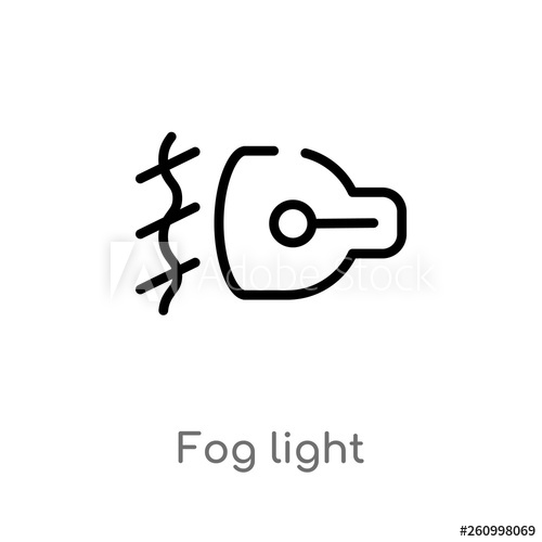 Outline Fog Light Vector Icon Isolated Black Simple Line Element 500x500 Outline Fog Light Vector Icon Isolated Black Simple Line Element