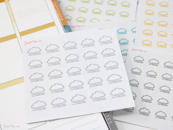 570x428 Fog Foggy Mist Misty Weather Icon Planner Stickers Etsy