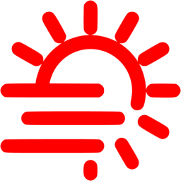 256x256 Red Fog Day Icon