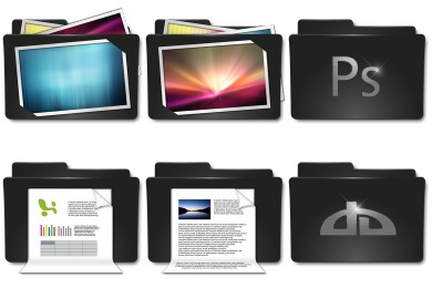390x260 Pc Icon Black Metal Folder Iconset Sirubico