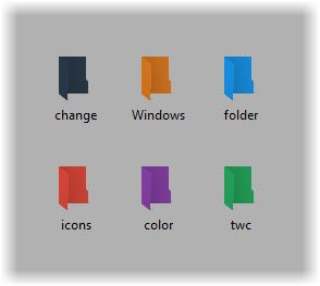 windows 10 icons colored folders