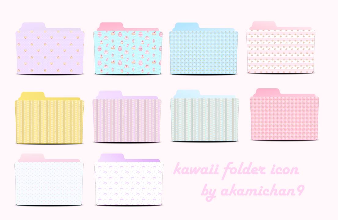 1107x722 Cute Folder Icon Set