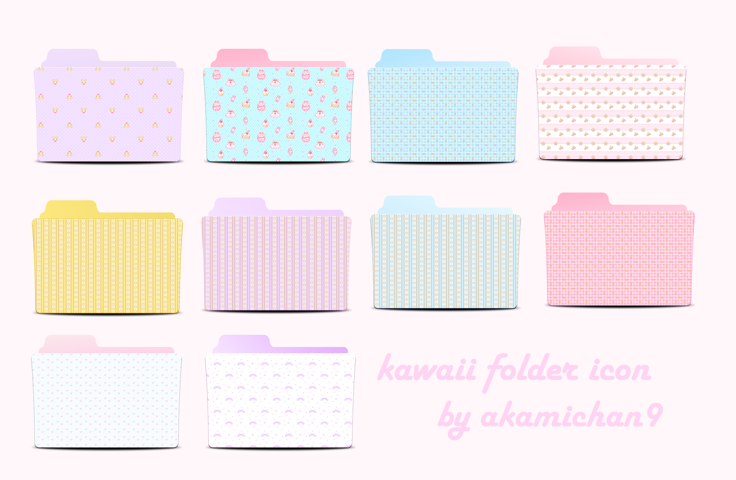 2473x1613 Cute Folder Icon Set