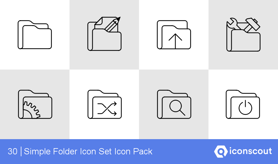 896x528 Download Simple Folder Icon Set Icon Pack