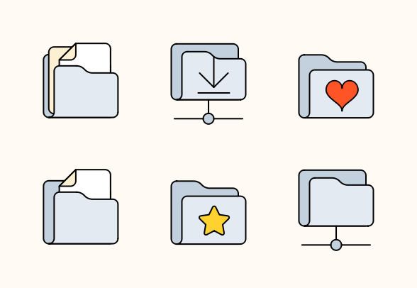 588x406 Flat Field Folder Icon Set Icons
