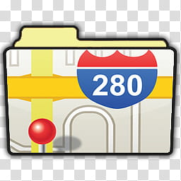 256x256 Folder Icon Set, Maps, Blue And Multicolored Folder Icon