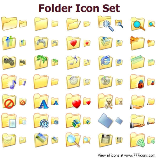 600x600 Folder Icon Set Free Images