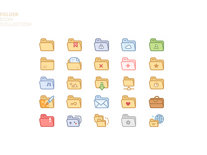 800x600 Folder Icon Set